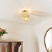 Endon FARGO-BP Fargo 2lt Flush Brass plate & clear acrylic 2 x 7W LED E14 (Required) - westbasedirect.com