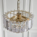 Endon FARGO-12BP Fargo 3lt Pendant Brass plate & clear acrylic 3 x 7W LED E14 (Required) - westbasedirect.com