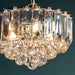 Endon FARGO-12CH Fargo 3lt Pendant Chrome plate & clear acrylic 3 x 7W LED E14 (Required) - westbasedirect.com