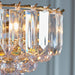 Endon FARGO-14BP Fargo 3lt Pendant Brass plate & clear acrylic 3 x 6W LED E14 (Required) - westbasedirect.com