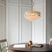 Endon FARGO-18BP Fargo 6lt Pendant Brass plate & clear acrylic 6 x 6W LED E14 (Required) - westbasedirect.com