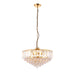 Endon FARGO-18BP Fargo 6lt Pendant Brass plate & clear acrylic 6 x 6W LED E14 (Required) - westbasedirect.com