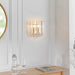 Endon FARGO-WBBP Fargo 2lt Wall Brass plate & clear acrylic 2 x 7W LED E14 (Required) - westbasedirect.com
