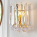 Endon FARGO-WBBP Fargo 2lt Wall Brass plate & clear acrylic 2 x 7W LED E14 (Required) - westbasedirect.com