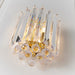 Endon FARGO-WBBP Fargo 2lt Wall Brass plate & clear acrylic 2 x 7W LED E14 (Required) - westbasedirect.com