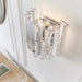 Endon FARGO-WBCH Fargo 2lt Wall Chrome plate & clear acrylic 2 x 7W LED E14 (Required) - westbasedirect.com