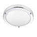 Saxby 59850 Portico chrome IP44 40W Chrome effect plate & frosted glass 40W E27 GLS (Required) - westbasedirect.com