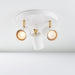 Endon 59932 Gull 3lt Spot Matt white paint & satin brass plate 3 x 7W LED GU10 (Required) - westbasedirect.com