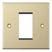 Selectric 5M-6 5M 1 Aperture Euro Media / Data Plate - Satin Brass