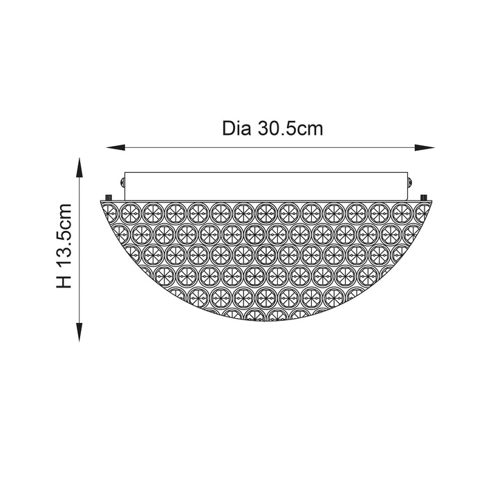 Endon 60103 Chryla 3lt Flush Chrome plate & clear crystal 3 x 18W G9 clear capsule (Required) - westbasedirect.com