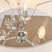 Endon 60129 Nixon 3lt Pendant Bright nickel plate & vintage white fabric 3 x 40W E14 candle (Required) - westbasedirect.com