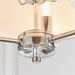 Endon 60129 Nixon 3lt Pendant Bright nickel plate & vintage white fabric 3 x 40W E14 candle (Required) - westbasedirect.com