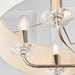 Endon 60179 Nixon 6lt Pendant Bright nickel plate & vintage white fabric 6 x 40W E14 candle (Required) - westbasedirect.com