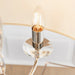 Endon 60179 Nixon 6lt Pendant Bright nickel plate & vintage white fabric 6 x 40W E14 candle (Required) - westbasedirect.com