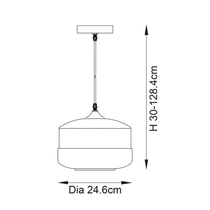 Endon 60182 Willis 1lt Pendant Tinted cognac & copper glass 10W LED E27 (Required) - westbasedirect.com