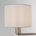 Endon 60256 Daley 3lt Pendant Matt nickel plate & vintage white fabric 3 x 40W E14 candle (Required) - westbasedirect.com