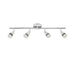 Saxby 60991 Amalfi 4lt bar spotlight chrome 35W Chrome effect plate 4 x 35W GU10 reflector (Required) - westbasedirect.com