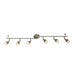 Saxby 61003 Amalfi 6lt bar spotlight satin nickel 35W Satin nickel effect plate 6 x 35W GU10 reflector (Required) - westbasedirect.com