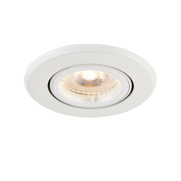 Saxby 61060 ShieldPLUS tilt 50W Matt white paint 50W GU10 reflector (Required) - westbasedirect.com