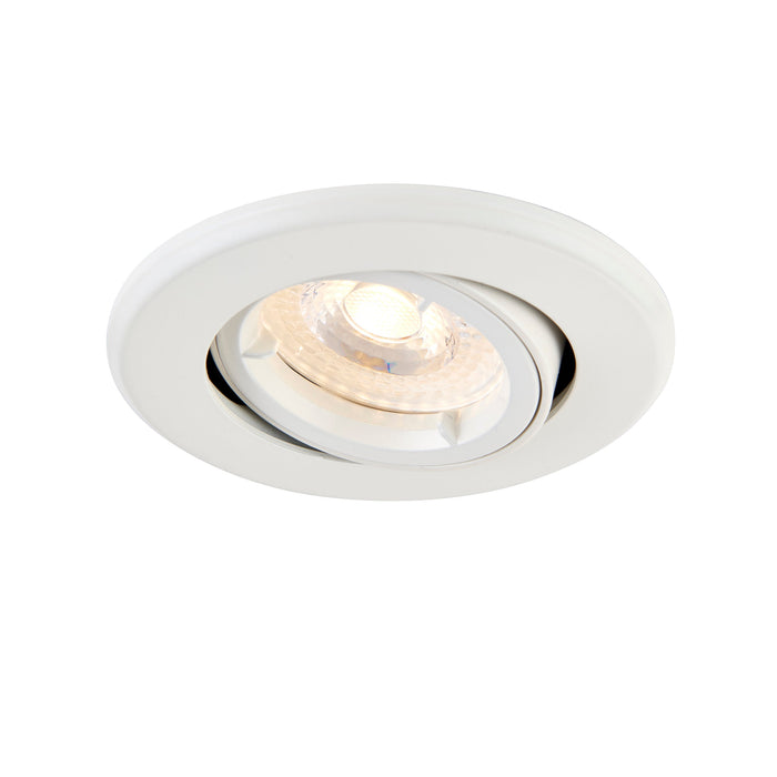 Saxby 61060 ShieldPLUS tilt 50W Matt white paint 50W GU10 reflector (Required) - westbasedirect.com