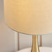 Endon 61191 Piccadilly 1lt Table Soft brass plate & taupe fabric 40W E14 candle (Required) - westbasedirect.com