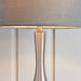 Endon 61192 Piccadilly 1lt Table Satin nickel plate & grey fabric 40W E14 candle (Required) - westbasedirect.com