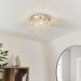 Endon 61233 Kristen 3lt Flush Clear crystal & chrome plate 3 x 18W G9 clear capsule (Required) - westbasedirect.com