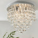 Endon 61233 Kristen 3lt Flush Clear crystal & chrome plate 3 x 18W G9 clear capsule (Required) - westbasedirect.com