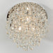 Endon 61233 Kristen 3lt Flush Clear crystal & chrome plate 3 x 18W G9 clear capsule (Required) - westbasedirect.com