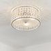 Endon 61252 Belfont 3lt Flush Clear crystal, frosted glass & chrome plate 3 x 18W G9 clear capsule (Required) - westbasedirect.com