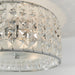 Endon 61252 Belfont 3lt Flush Clear crystal, frosted glass & chrome plate 3 x 18W G9 clear capsule (Required) - westbasedirect.com