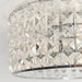 Endon 61252 Belfont 3lt Flush Clear crystal, frosted glass & chrome plate 3 x 18W G9 clear capsule (Required) - westbasedirect.com