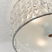 Endon 61252 Belfont 3lt Flush Clear crystal, frosted glass & chrome plate 3 x 18W G9 clear capsule (Required) - westbasedirect.com