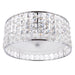 Endon 61252 Belfont 3lt Flush Clear crystal, frosted glass & chrome plate 3 x 18W G9 clear capsule (Required) - westbasedirect.com
