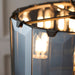 Endon 61281 Clooney 4lt Pendant Slate grey & smoked cut glass 4 x 40W E14 candle (Required) - westbasedirect.com