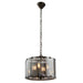 Endon 61281 Clooney 4lt Pendant Slate grey & smoked cut glass 4 x 40W E14 candle (Required) - westbasedirect.com