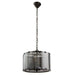 Endon 61281 Clooney 4lt Pendant Slate grey & smoked cut glass 4 x 40W E14 candle (Required) - westbasedirect.com