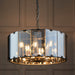 Endon 61294 Clooney 8lt Pendant Slate grey & smoked cut glass 8 x 40W E14 candle (Required) - westbasedirect.com