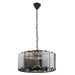 Endon 61294 Clooney 8lt Pendant Slate grey & smoked cut glass 8 x 40W E14 candle (Required) - westbasedirect.com