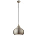 Endon 61296 Brosnan 1lt Pendant Matt nickel plate 19W LED (SMD 2835) Cool White - westbasedirect.com