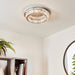 Endon 61340 Swayze 1lt Flush Chrome plate & clear faceted acrylic 15.98W LED (SMD 5730) Warm White - westbasedirect.com