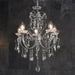 Endon 61384 Tabitha 5lt Pendant Chrome plate & clear crystal 5 x 18W G9 clear capsule (Required) - westbasedirect.com