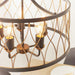 Endon 61498 Heston 5lt Pendant Matt black & rustic bronze paint 5 x 60W E27 GLS (Required) - westbasedirect.com