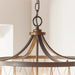 Endon 61498 Heston 5lt Pendant Matt black & rustic bronze paint 5 x 60W E27 GLS (Required) - westbasedirect.com