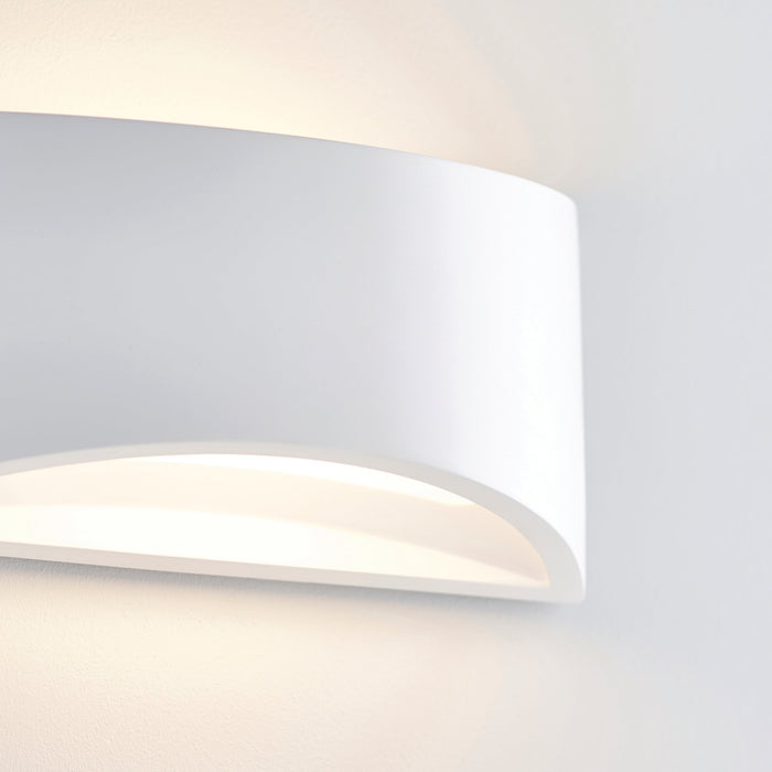 Saxby 61638 Toko 1lt 300mm wall 3W White plaster 3W LED Hi Power Warm White - westbasedirect.com