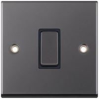 Selectric 7MPRO-407 7M-PRO 1 Gang 10AX Intermediate Switch - Black Nickel, Black Insert