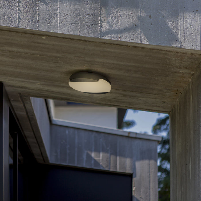 Lutec 6303401118 SWEEP 23.5W IP54 LED Wall or Ceiling Light 3000K/4000K - Dark Grey