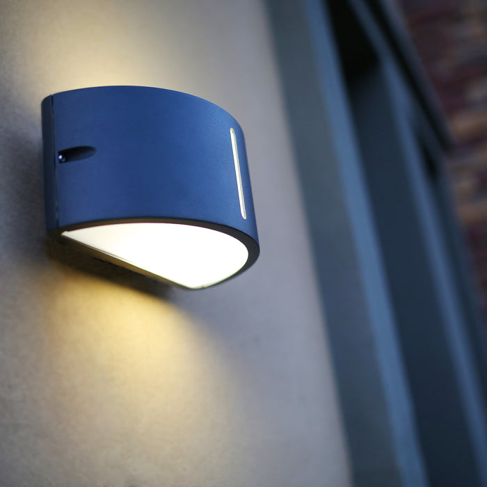 Lutec 6330401118 BONN IP54 E27 Outdoor Wall Light - Dark Grey (Lamp Not Included)