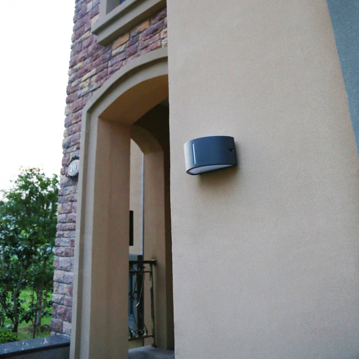Lutec 6330401118 BONN IP54 E27 Outdoor Wall Light - Dark Grey (Lamp Not Included)