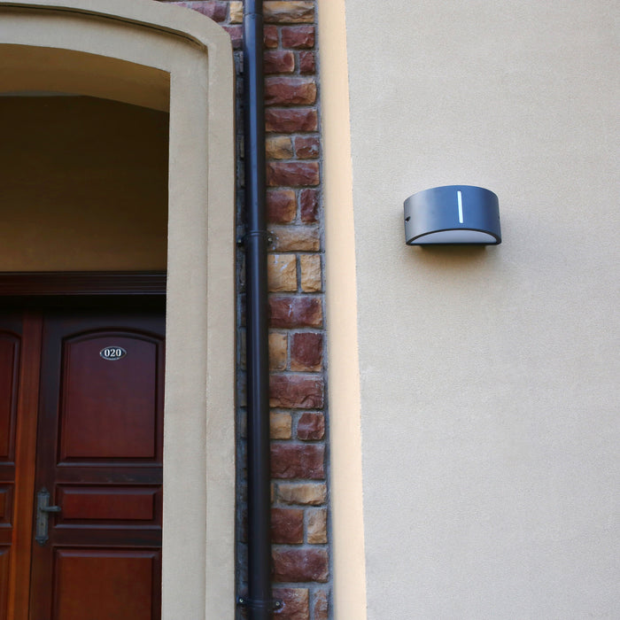 Lutec 6330401118 BONN IP54 E27 Outdoor Wall Light - Dark Grey (Lamp Not Included)